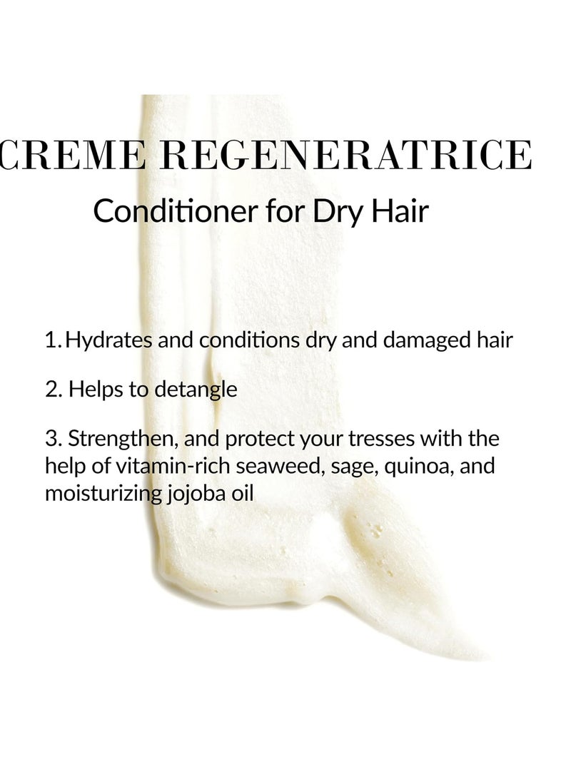 Leonor Greyl Paris Natural Conditioner for Dry and Damaged Hair, Creme Regeneratrice Detangle, Hydrate, Strengthen & Protection, 3.3 FL Oz