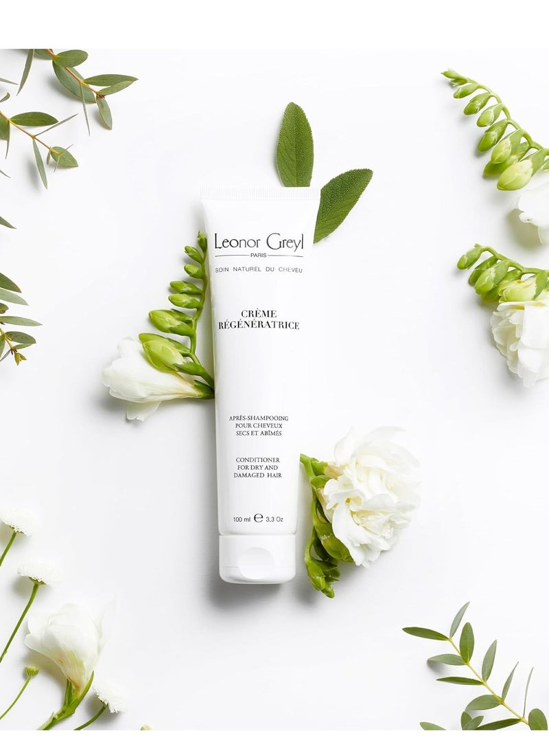 Leonor Greyl Paris Natural Conditioner for Dry and Damaged Hair, Creme Regeneratrice Detangle, Hydrate, Strengthen & Protection, 3.3 FL Oz