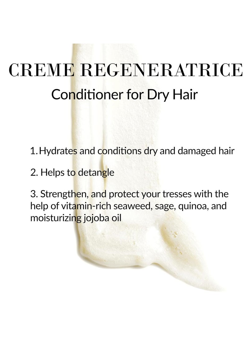 Leonor Greyl Paris Natural Conditioner for Dry and Damaged Hair, Creme Regeneratrice Detangle, Hydrate, Strengthen & Protection, 3.3 FL Oz