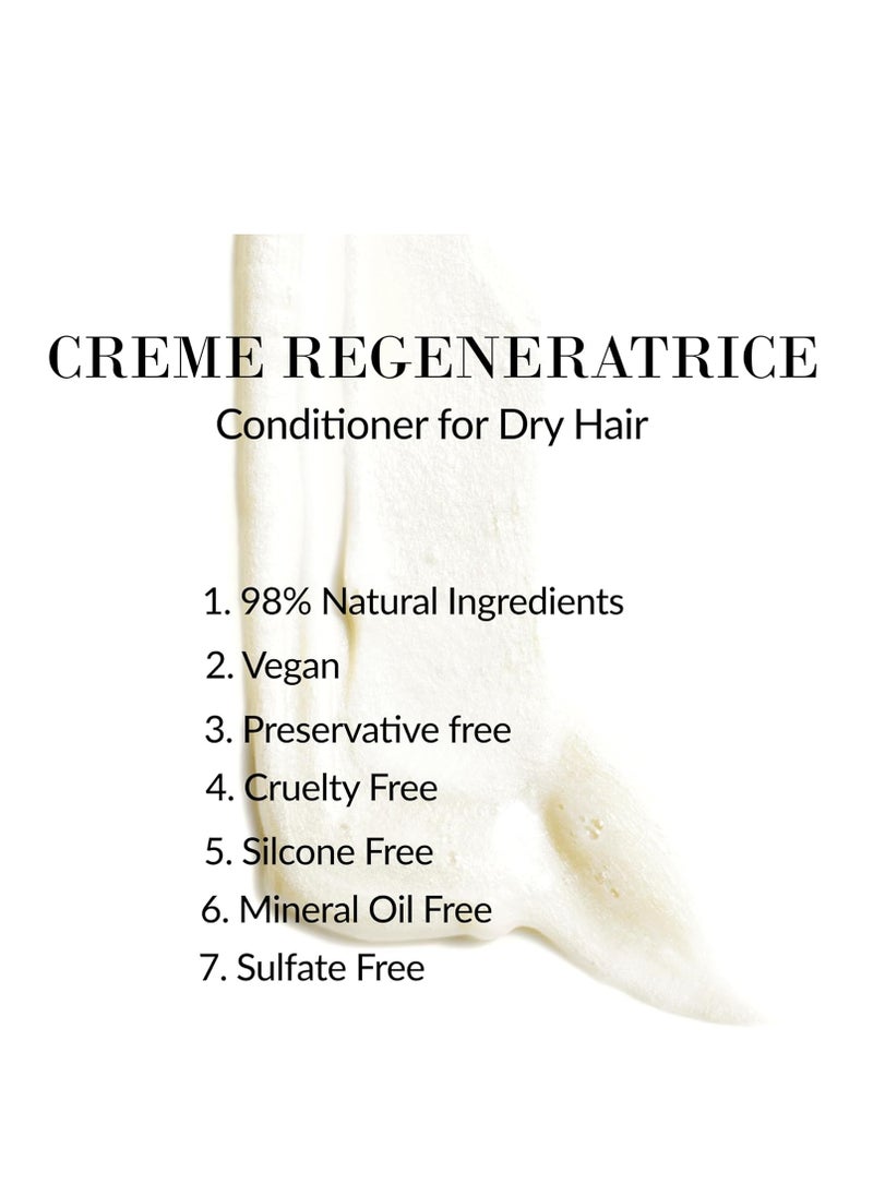 Leonor Greyl Paris Natural Conditioner for Dry and Damaged Hair, Creme Regeneratrice Detangle, Hydrate, Strengthen & Protection, 3.3 FL Oz