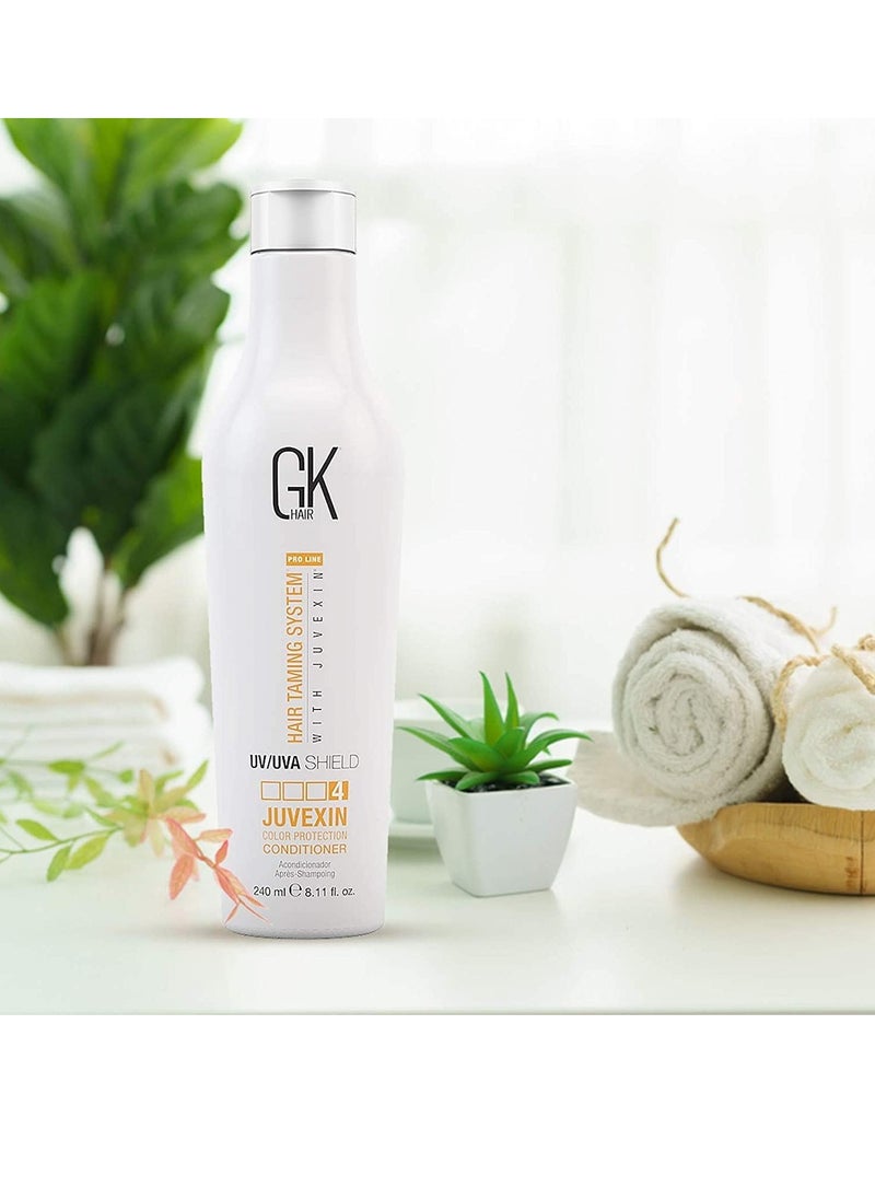 GK HAIR Global Keratin Colored Shield Conditioner (8.11 Fl Oz/240ml) - Deep Cleansing Heat Thermal Protection for Color Treated Dry Damaged Curly Frizzy Hair - Paraben Sulfate Free Unisex
