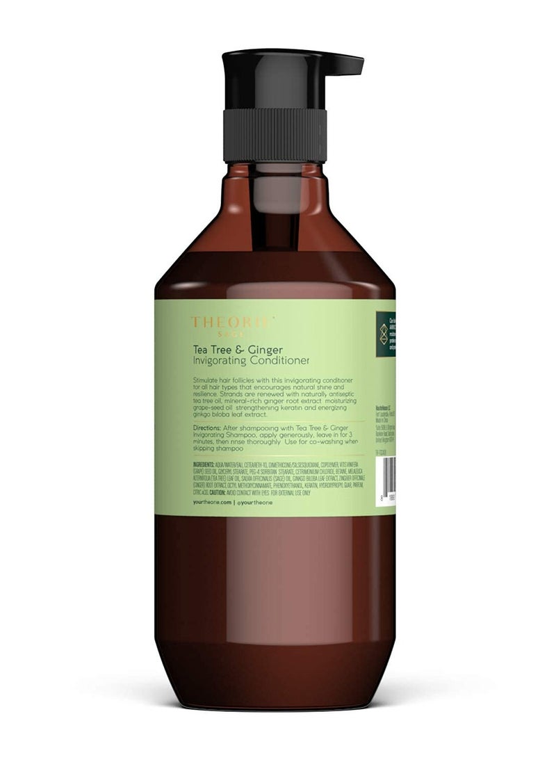 Theorie Tea Tree & Ginger Invigorating Conditioner – Stimulate and Renew – For All Hair Types – Made from Natural Ingredients – Protects Color and Keratin Treated Hair (800ml)