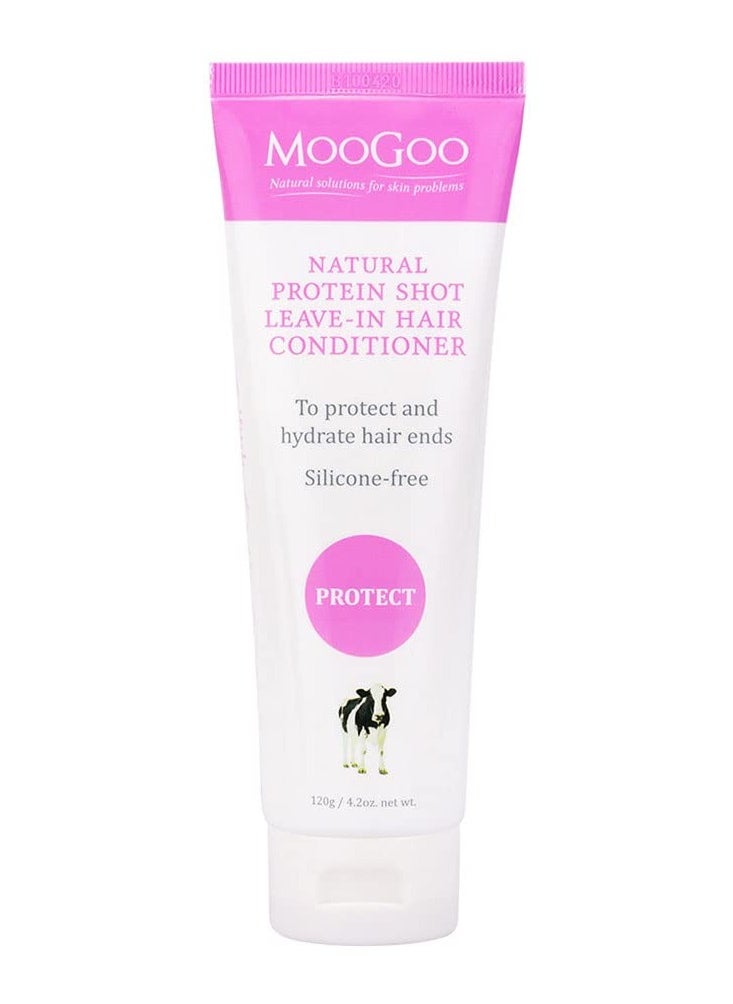 MooGoo Protein Shot Leave In Conditioner - A Natural Hydrating Hair Treatment for Dry Damaged Hair - for Women and for Men. Paraben Free, Cruelty Free.