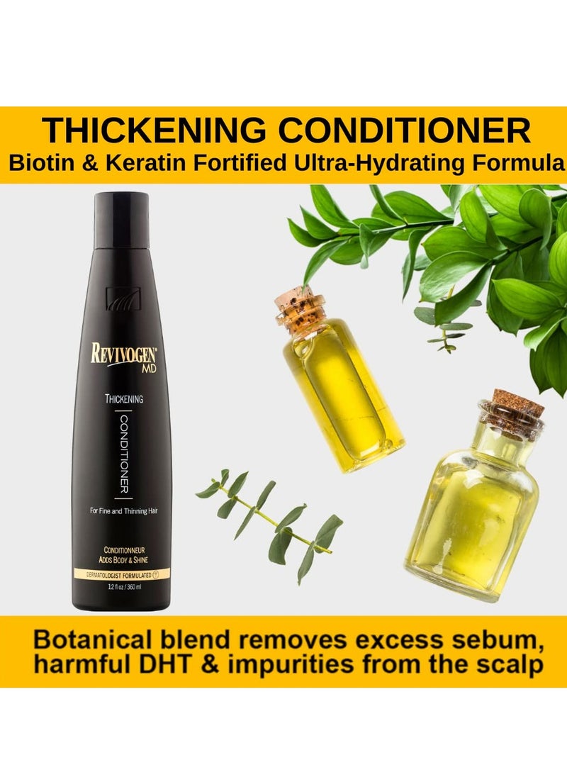 Revivogen MD Thickening Conditioner, Conditioner for Thinning Hair, Hair Loss Conditioner, Thickening Conditioner Men/Women, Conditioner for Hair Loss, 12 Fl oz