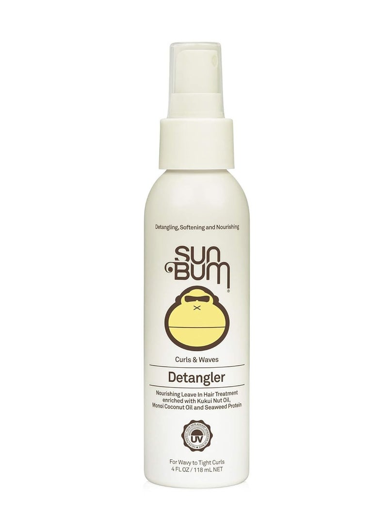 Sun Bum Curls Detangler | Vegan and Cruelty Free Moisturizing Hair Treatment for Wavy and Curly Hair | 4 oz