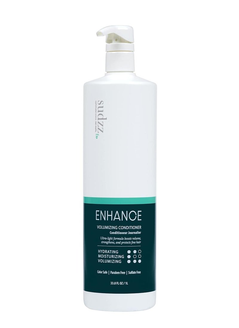 SUDZZFX Enhance Daily Conditioner - Detangle Hair Conditioner - All Hair Types - Dry Conditioner - Conditioner for Men & Women for Hair Care - Curly Hair - Sulfate Free, 33.8 Fl Oz