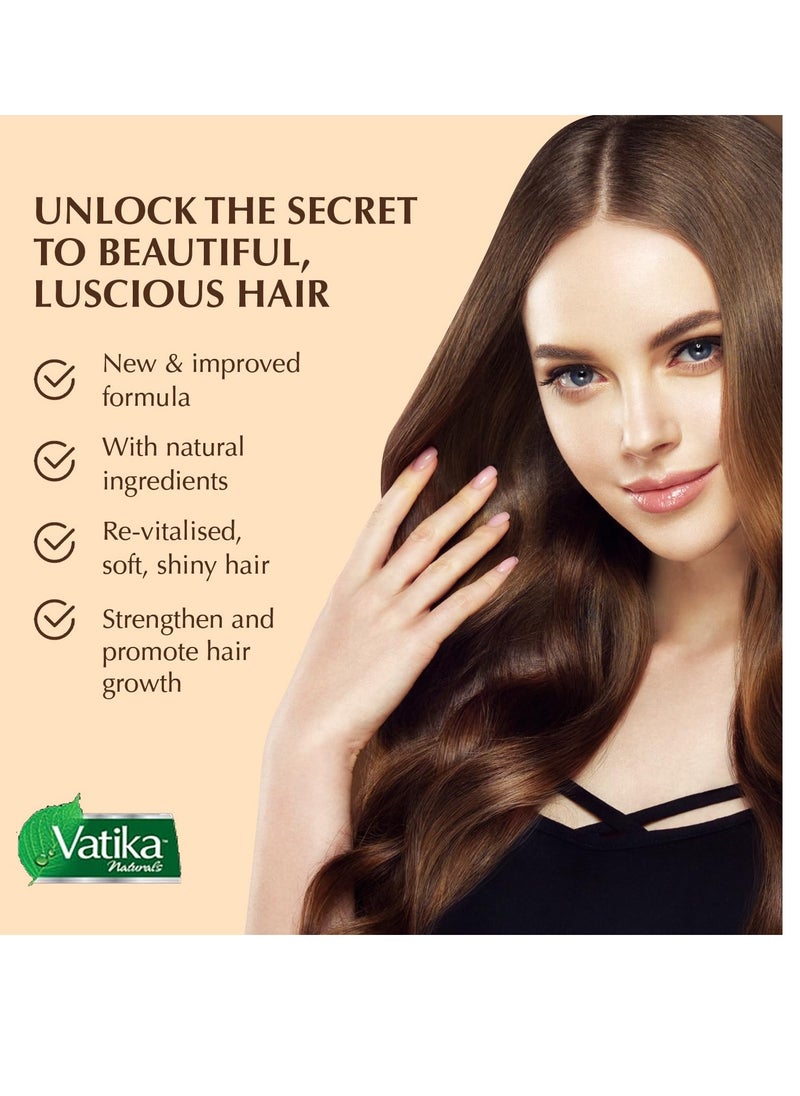 Dabur Vatika Naturals Conditioner, Natural Moisturizing Hair Conditioner for Women w/All Hair Types - Long, Curly, Dry, or Color-Treated Hair - Scalp Hydrating Moisturizer (400ml Bottle, Wild Cactus)