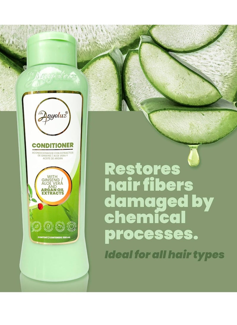 Anyeluz Aloe Vera Conditioner, Enhances Hair Condition Leaving it Silky, Revitalized, and Easy to Comb, Recommended for All Hair Types