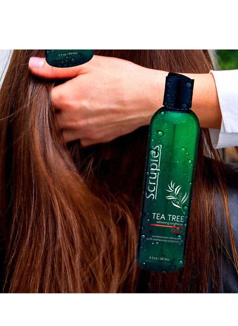Scruples Tea Tree Conditioner - Refreshing Hair Conditioner with Jojoba Oil & Hydrolyzed Keratin for Frizz Control & Damage Reduction - Improves Shine and Moisturizes Dry, Brittle Hair (8oz)