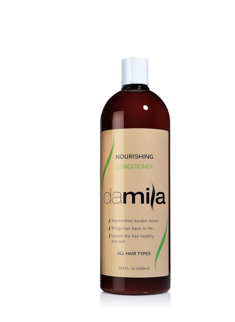 Nourishing Conditioner with Keratin & Aloe Vera - Perfect for Damaged, Frizzy, Curly, or Dry Hair (33.8 Fl Oz)