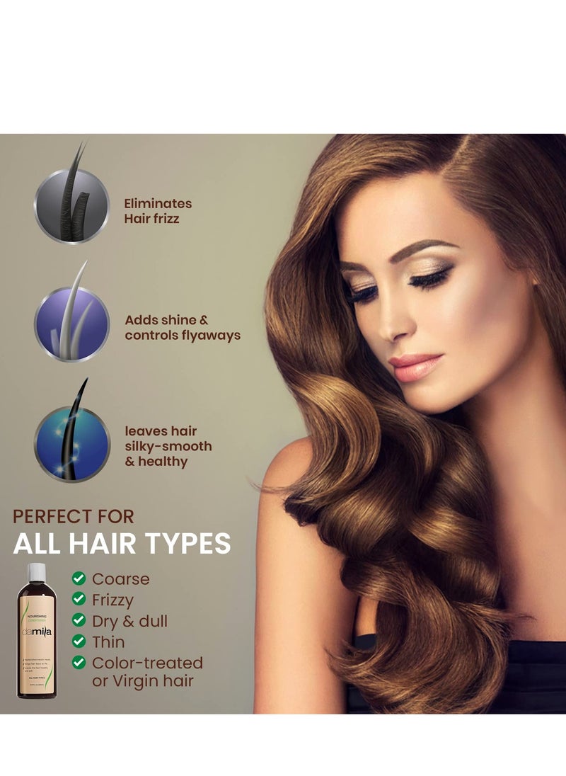 Nourishing Conditioner with Keratin & Aloe Vera - Perfect for Damaged, Frizzy, Curly, or Dry Hair (33.8 Fl Oz)