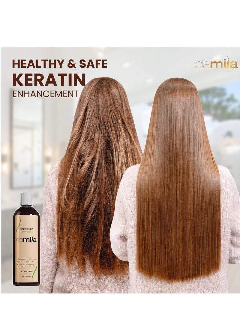 Nourishing Conditioner with Keratin & Aloe Vera - Perfect for Damaged, Frizzy, Curly, or Dry Hair (33.8 Fl Oz)