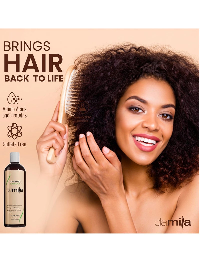 Nourishing Conditioner with Keratin & Aloe Vera - Perfect for Damaged, Frizzy, Curly, or Dry Hair (33.8 Fl Oz)
