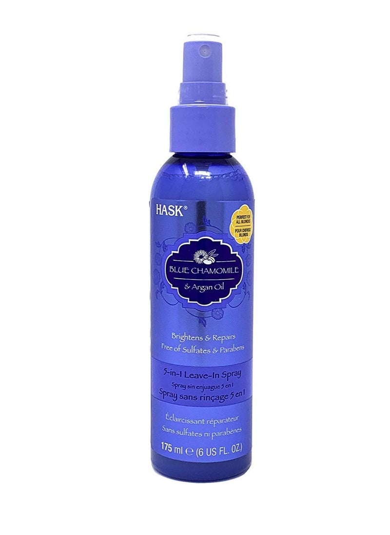 Hask Blue Chamomile Argan Oil 5 in 1 Leave In Spray Conditioner 6 oz