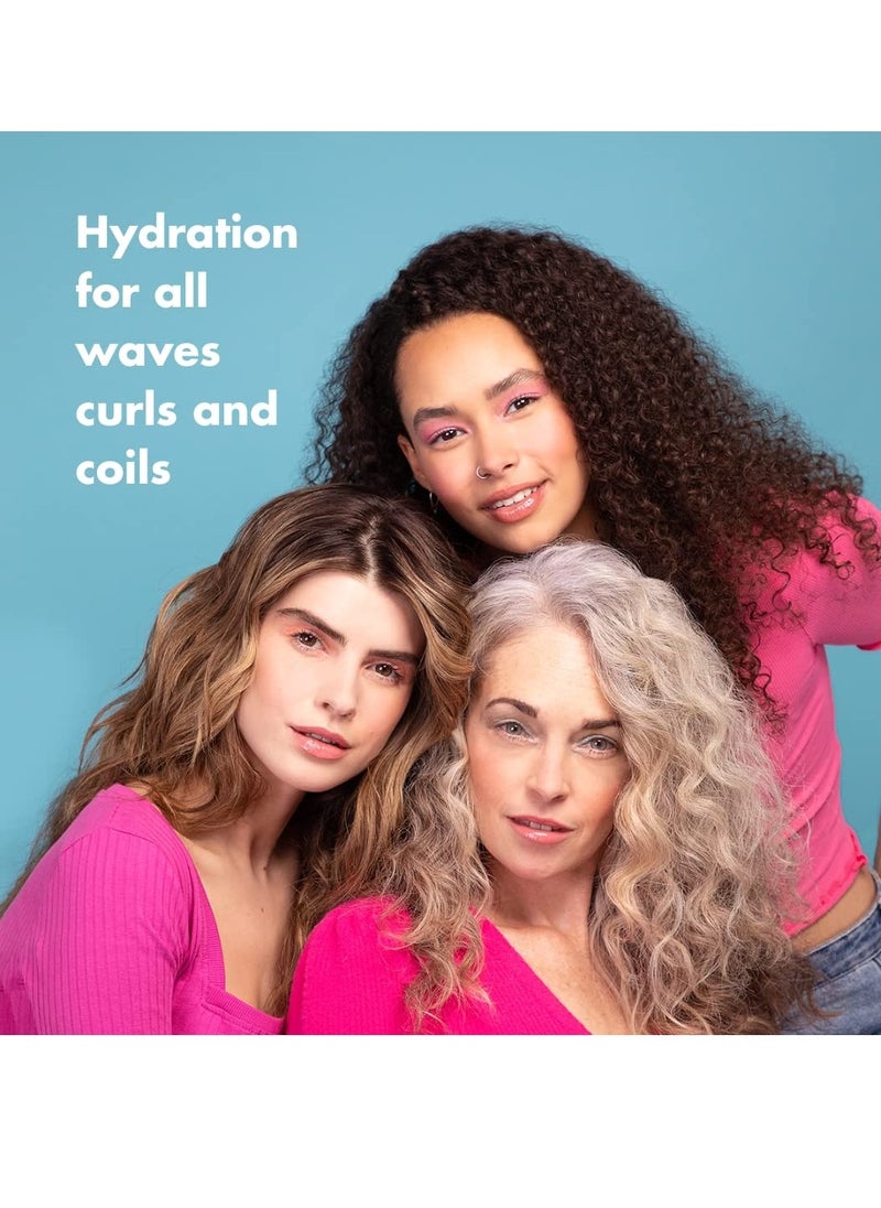 Umberto Giannini Thirsty Curls Moisture Surge Curl Hydrating Conditioner 8.4 fl Oz - for Dry & Dehydrated 2a-4c Curly, Wavy & Coily Hair - Vegan & Cruelty Free - Silicone, Sulfate & Paraben Free