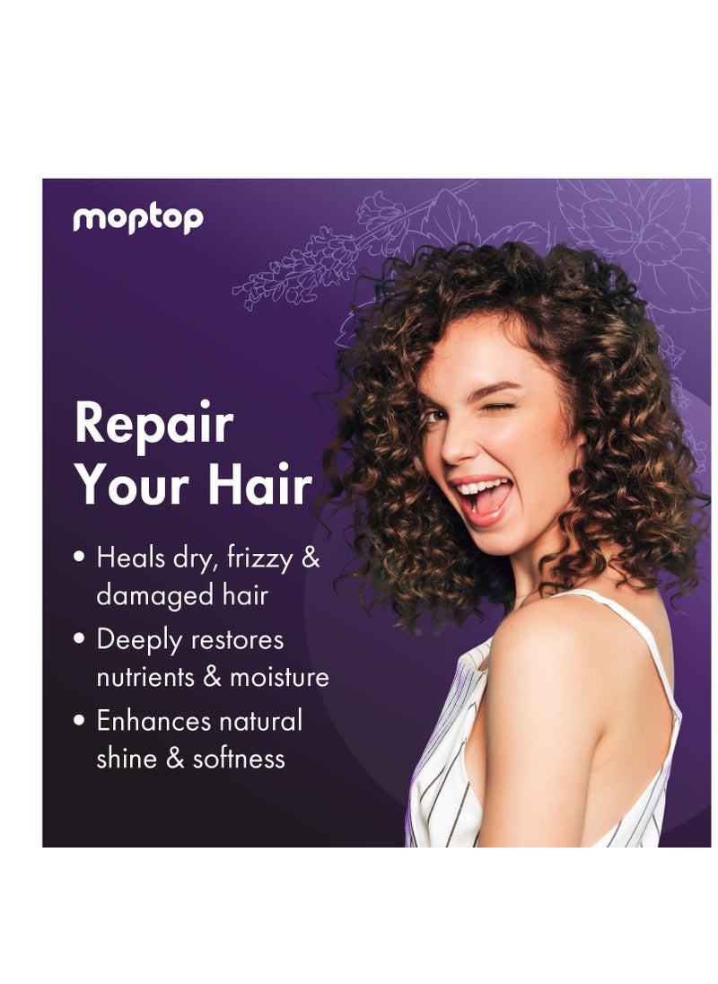 MopTop Salon Deep Conditioner – Conditioning Hair Mask for Intense Hydration for Dry Damaged Hair & Frizzy Curls, Sulfate Free & Paraben Free Hair Care for All Hair Types (Lavender Mint, 12oz)