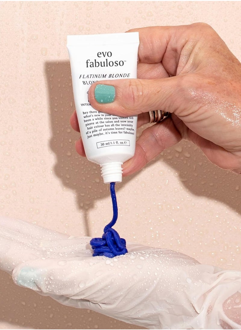 EVO Fabuloso Platinum Blonde Color Toning Conditioner - Color-Treated Hair Conditioner - Helps Maintain Color Depth, Tone & Shine - Travel Size, 30ml / 1.01fl.oz