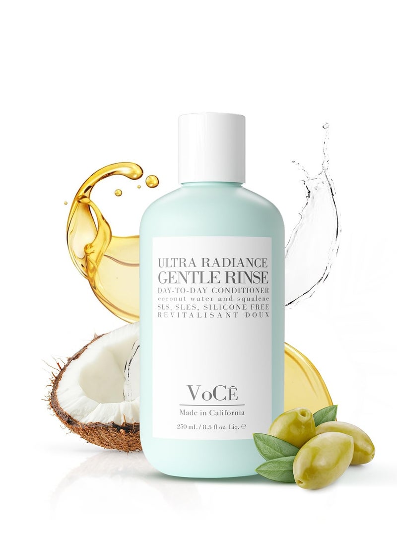 VoCÊ Haircare Gentle Rinse Vegan & Cruelty-Free Conditioner| Clean Haircare, Color Safe, Paraben and Sulfate Free, Ultra Radiance, Hydrating, Shine Enhancing (8.5 oz | 250 ml)