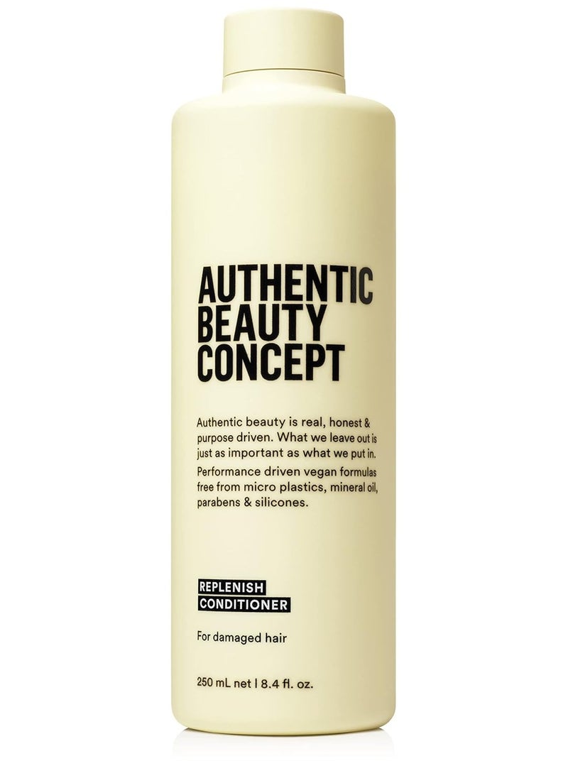 Authentic Beauty Concept Replenish Conditioner | Damaged Hair | Seals Cuticle of Damaged Hair | Vegan & Cruelty-free | Silicone-free