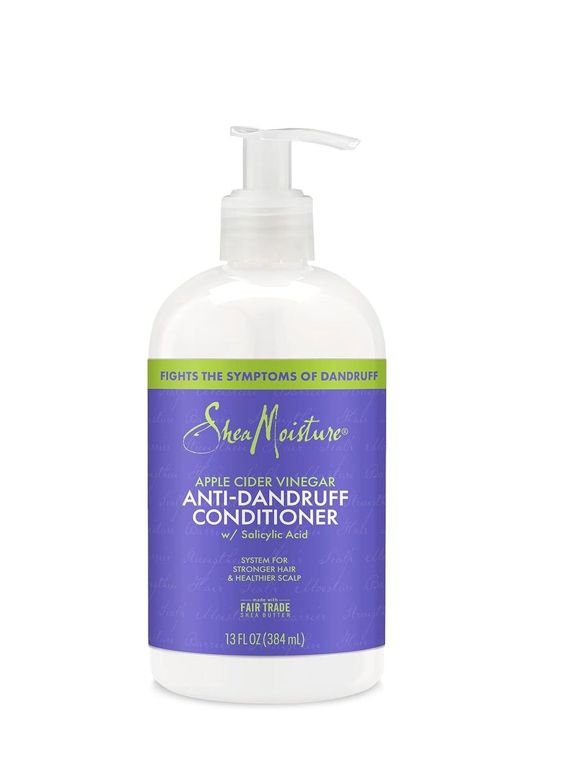 SheaMoisture Hair Care System Anti-Dandruff For Stronger Hair & Healthier Scalp Conditioner Formulated With Apple Cider Vinegar And Fair Trade Shea Butter 13 fl oz