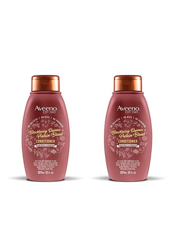 Aveeno Color Protect & Strengthen+ Blackberry & Quinoa Conditioner (12 Fl Oz) (Pack of 2)