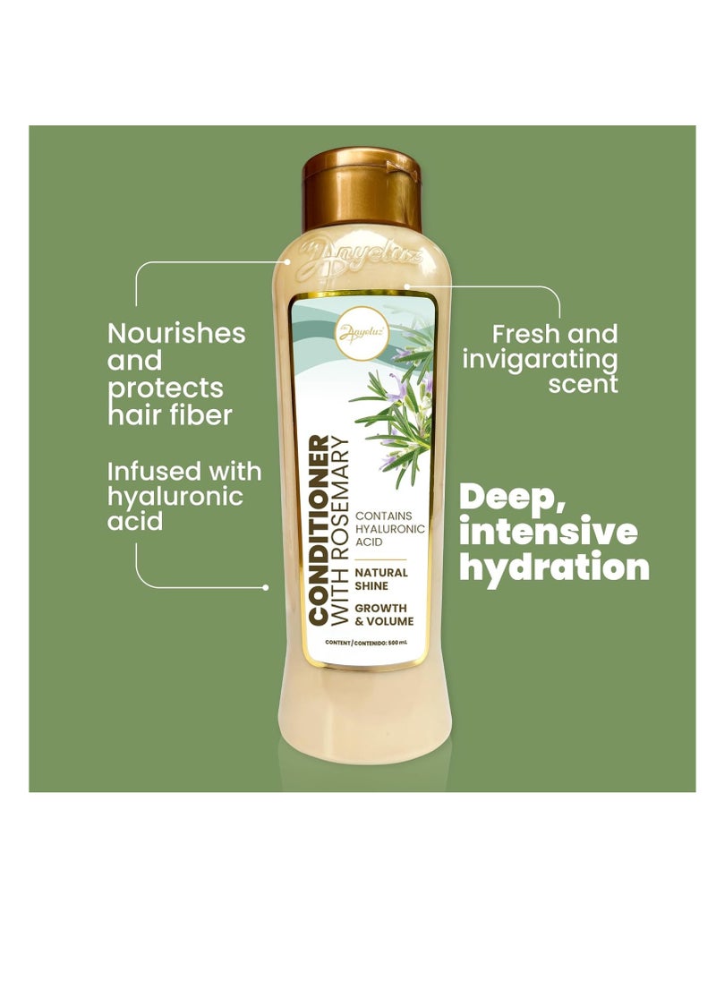 ANYELUZ-Rosemary Conditioner | infused with Onion Extract, Hyaluronic Acid, and Rosemary |Accelerates Hair Growth, Enhances Shine, and Provides Silkiness |Easy to Comb | For All Hair Types