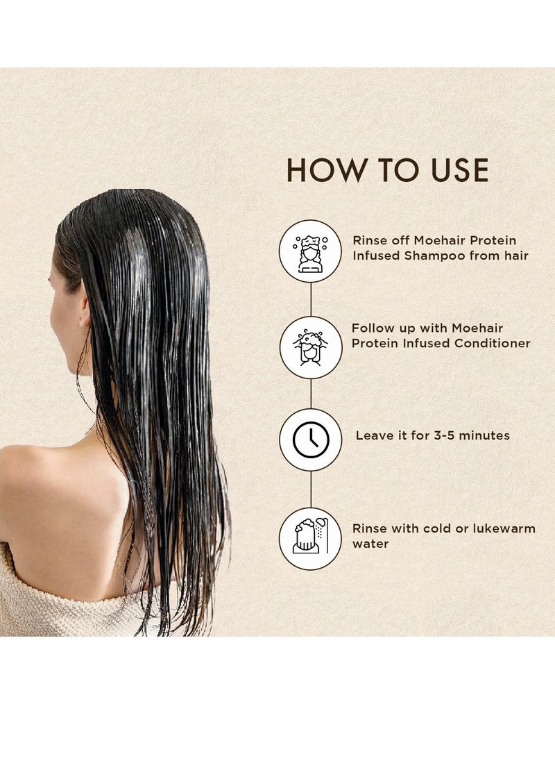 MOEHAIR Protein Infused Hair Conditioner (32 Fl oz) For Chemically Treated, Damaged Dry Hair With Proteins | Smoothens Split Ends | Adds Shine and Luster | Protein Conditioner