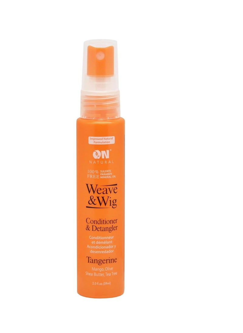 ON Organic Natural Premium Oil-Free Weave & Wig Conditioner & Detangler Tangerine 2.0 fl oz