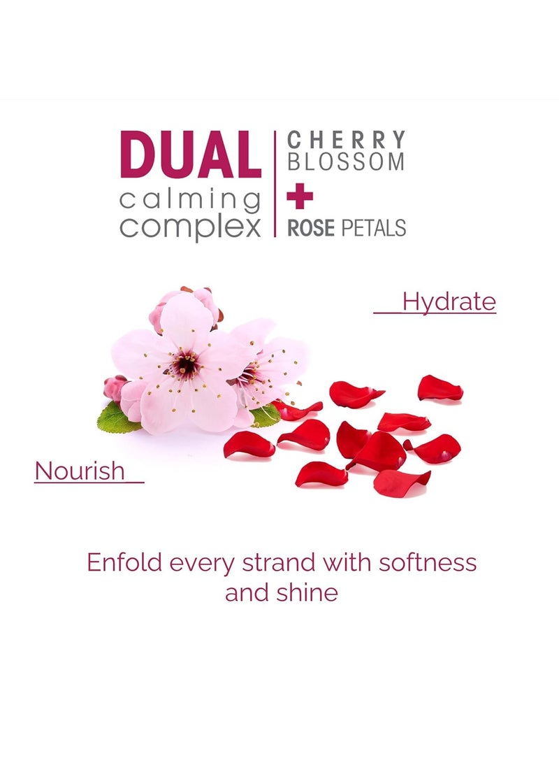 2chic Ultra-Luxurious Conditioner - Calms & Smooths Curly & Wavy Hair, Silkens Tresses, Strengthens Overprocessed Hair, Helps Detangle, Color Safe, Cherry Blossom & Rose Petals 24 fl oz