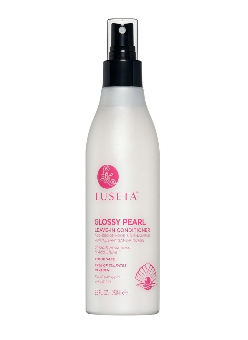 Luseta Glossy Pearl Leave in Conditioner Moisturize and Hydrate Hair Add Shine Repair Damaged Hair Reducing Dryness Sulfate Free for Women and Men 8.5oz