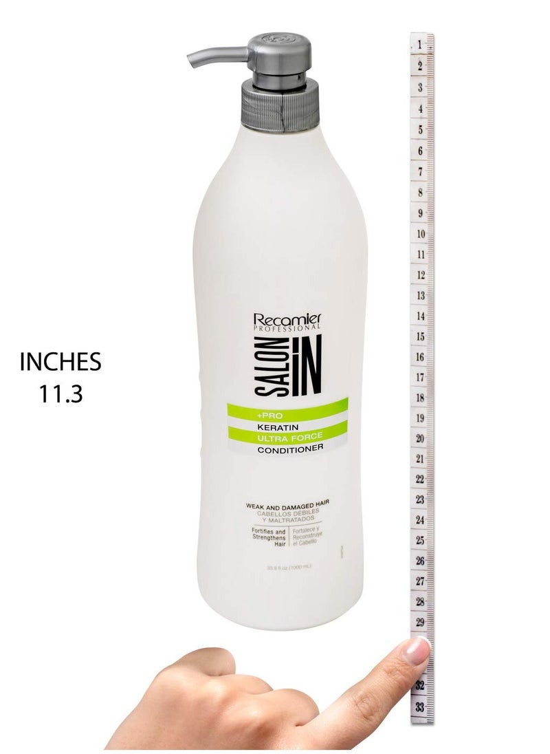 Recamier Professional Salon In +Pro Keratin Ultra Force Hair Conditioner 33.8oz