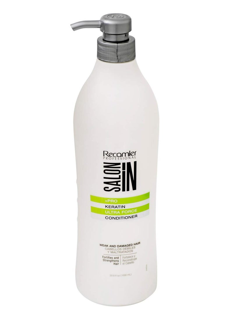Recamier Professional Salon In +Pro Keratin Ultra Force Hair Conditioner 33.8oz