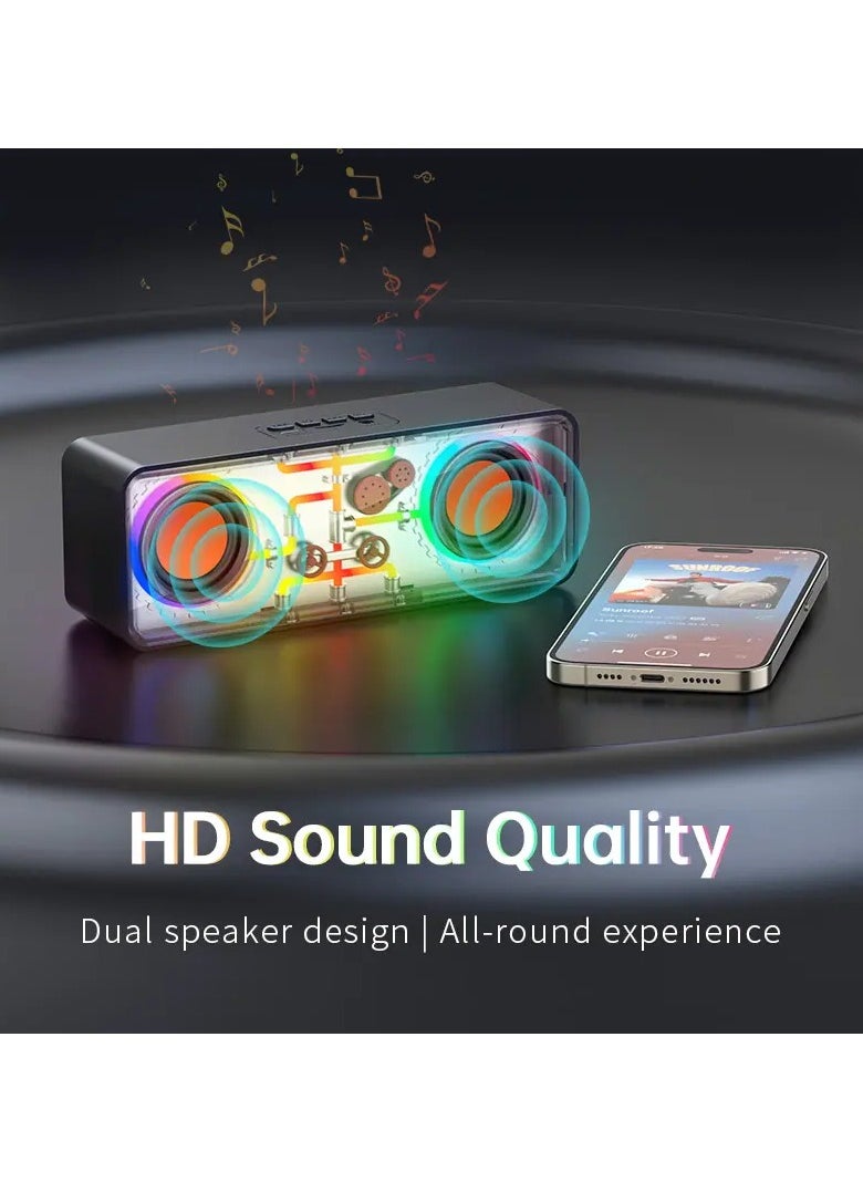 Wireless Portable Stereo HiFi Bluetooth Speaker with Long Battery Life, 20W Loud Sound, Deep Bass, IPX5 Waterproof, Bluetooth 5.0, TF Card/AUX Support for Outdoor, Indoor, and Travel Use