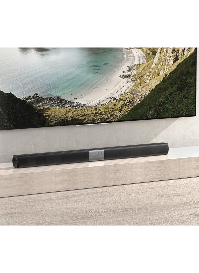 Wireless Sound Bar Speaker – 2.0 Hi-Fi Stereo Sound, Bluetooth v5.3, Touch Controls, Portable Design, Compatible with TV, PC, Smartphone, and More