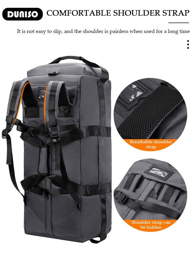 Travel Rolling Duffel Bag Expandable Foldable Bag Luggage With 2 Wheels,Rolling Luggage Bag Carry on Wheeled Suitcase,Lightweight Large Shoulder Weekender Overnight Bag for Men Women Shopping, Gym, Camping, Travel or Business Trip