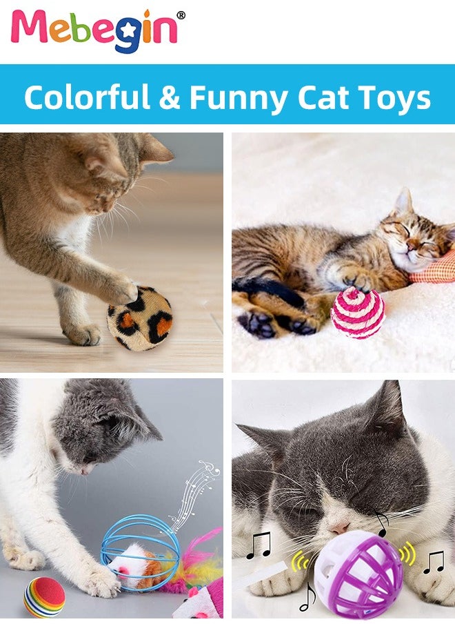 21PCS Cat Tunnel Set with Cat Teaser Stick, Cat Balls, Feather Toys and Other Cat toys, 4 Way Collapsible Cat Play Tunnel, Funny Interactive Cat Toys, Various Cat Enrichment Toys, Soft Safe Cat Toys