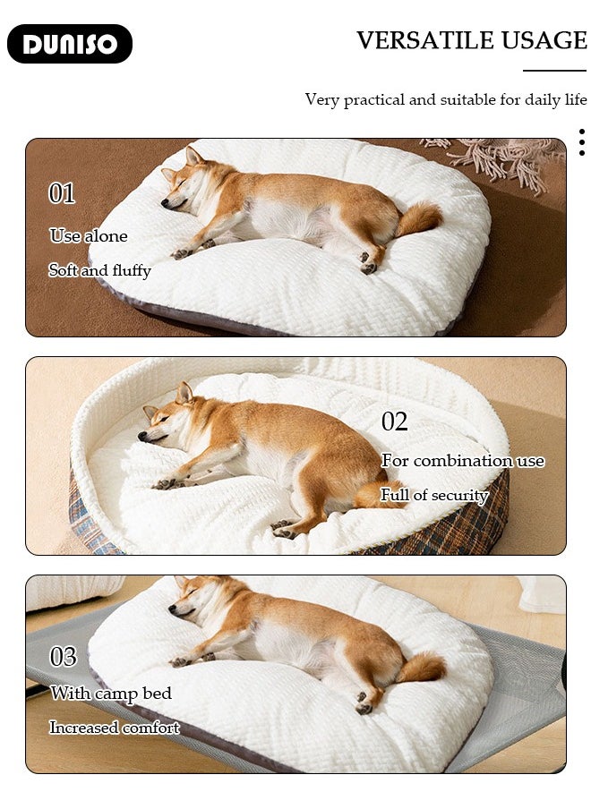 Dog Bed, Non-Slip Pet Sofa Lounger Puppy Couch Removable Machine Washable Cover Cushion Big Cat Kennel Cot, Medium Large Adult Dogs Kitten Sleeping Mattress