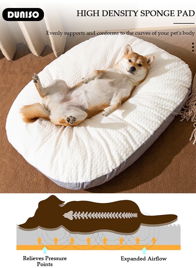 Dog Bed, Non-Slip Pet Sofa Lounger Puppy Couch Removable Machine Washable Cover Cushion Big Cat Kennel Cot, Medium Large Adult Dogs Kitten Sleeping Mattress