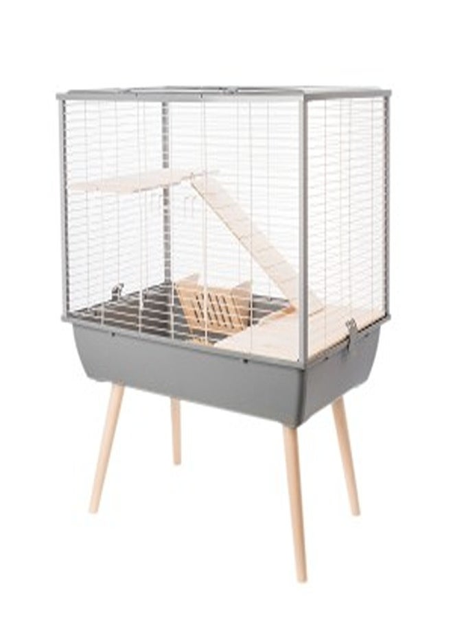 NEO MUKI LARGE RODENT CAGE - GREY