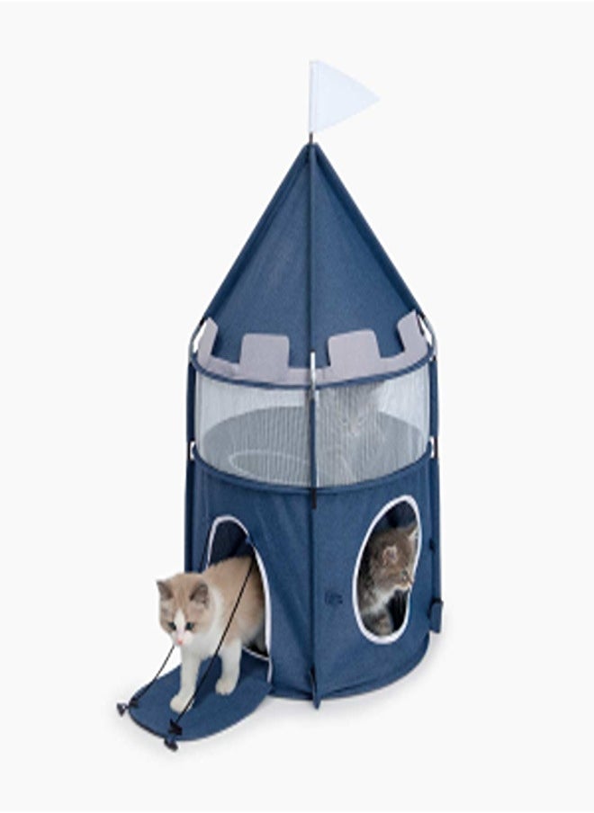 Catit Vesper Cat Tower Castle - Blue/48x48x95 cm