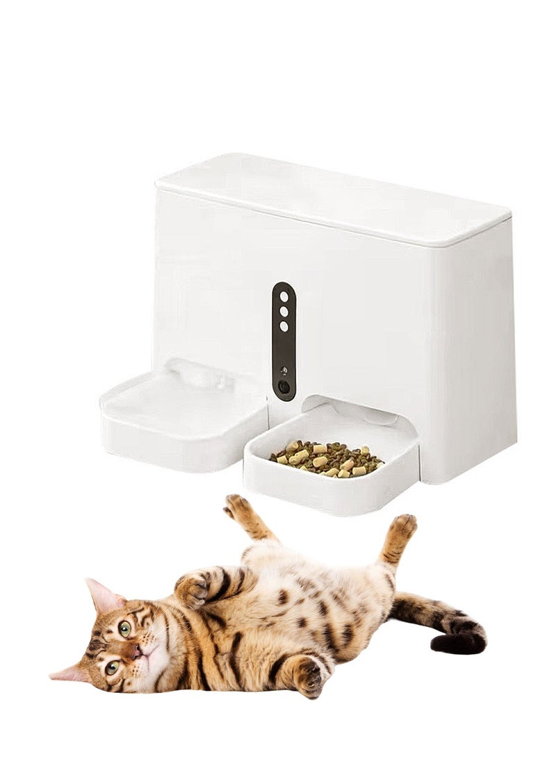 2-in-1 Automatic Cat Feeder and Water Dispenser Food Dispenser Pet Smart Feeder Cat Dog Feeding Drinking