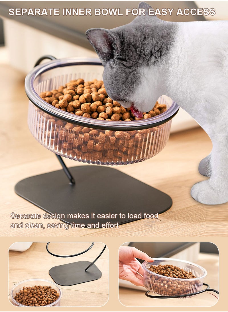 Cat Bowl Raised Puppy Kitten Food Dispenser Dog Bowl Pet Food Feeding Bowl with Stand