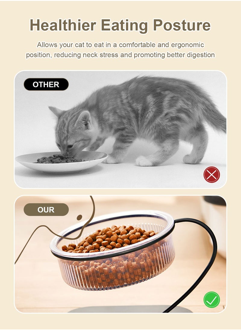 Cat Bowl Raised Puppy Kitten Food Dispenser Dog Bowl Pet Food Feeding Bowl with Stand