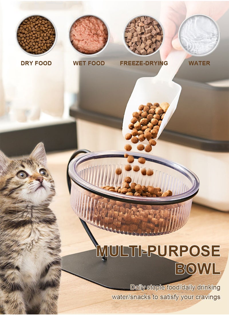 Cat Bowl Raised Puppy Kitten Food Dispenser Dog Bowl Pet Food Feeding Bowl with Stand