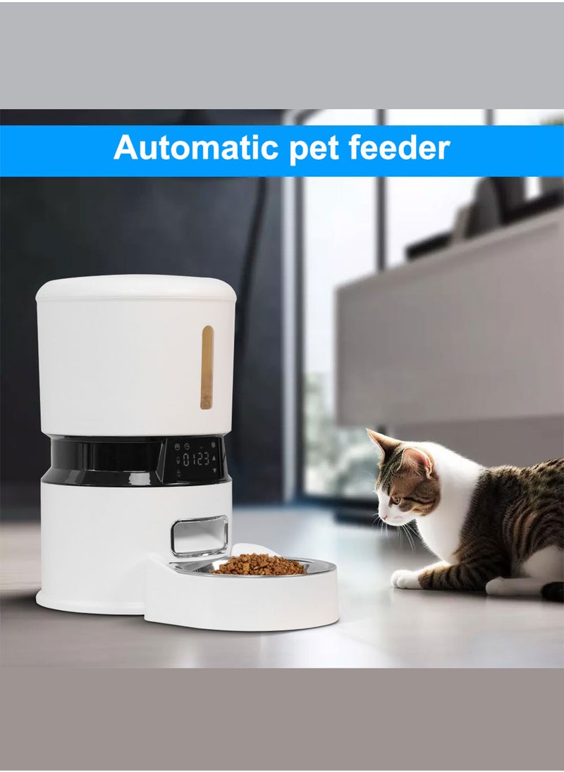 Automatic Pet Feeder Automatic Cat Feeder Dog Feeder with Stainless Steel Bowl Intelligent Cat and Dog Feeding Machine