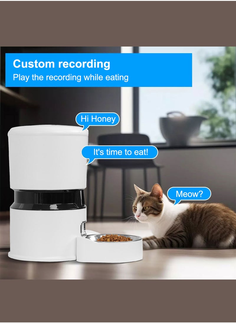 Automatic Pet Feeder Automatic Cat Feeder Dog Feeder with Stainless Steel Bowl Intelligent Cat and Dog Feeding Machine