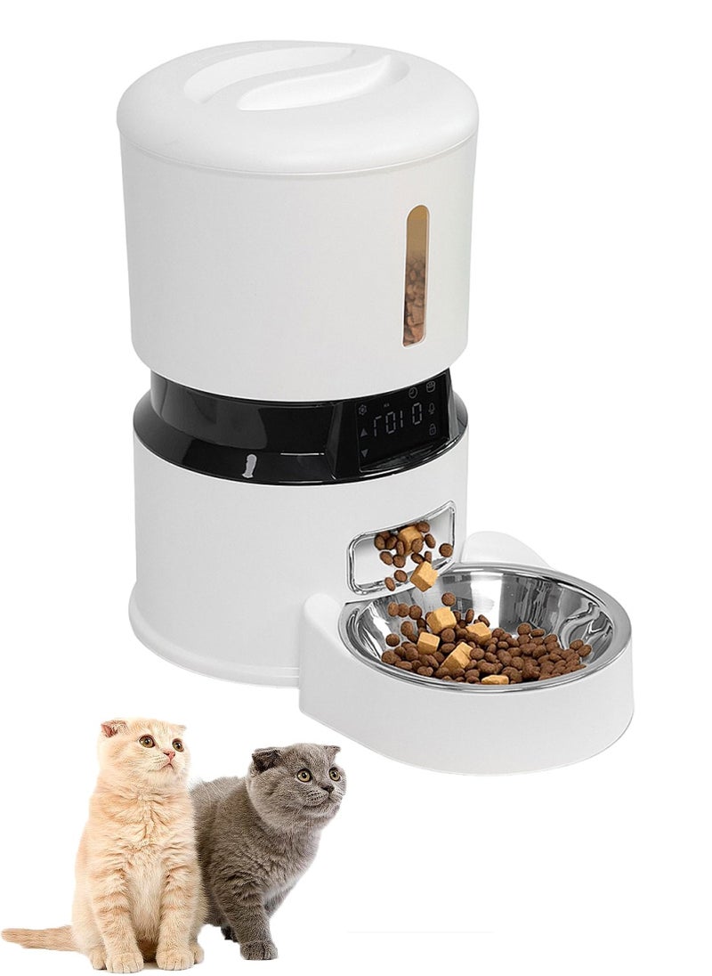 Automatic Pet Feeder Automatic Cat Feeder Dog Feeder with Stainless Steel Bowl Intelligent Cat and Dog Feeding Machine