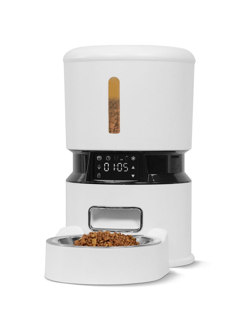 Automatic Pet Feeder Automatic Cat Feeder Dog Feeder with Stainless Steel Bowl Intelligent Cat and Dog Feeding Machine