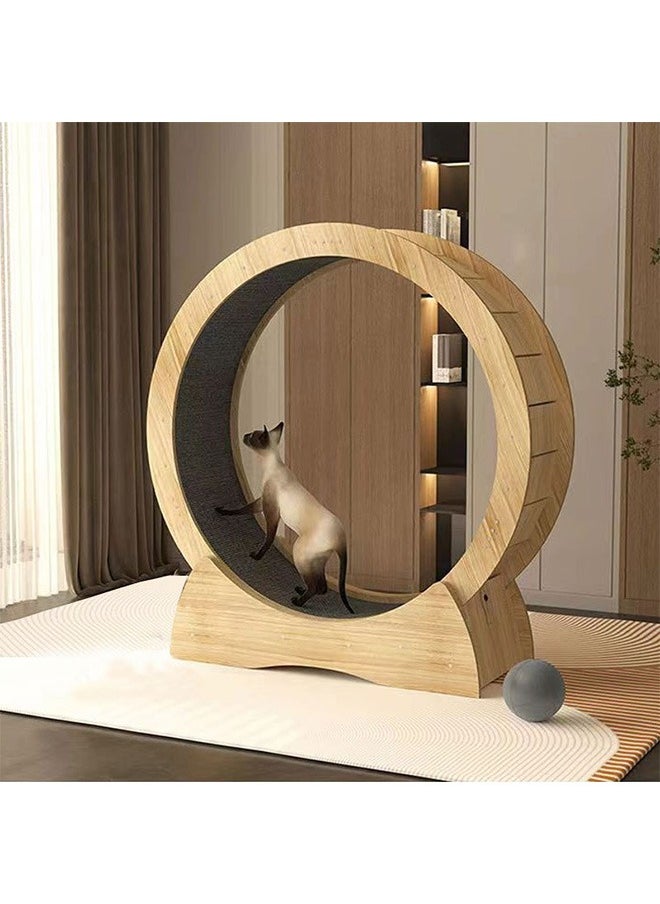 Home Cat Exercise Wheel Large Cat Running Wheel Cat Treadmill for Indoor Pet Sturdy Noiseless Treadmill Roller with Carpeted Runway