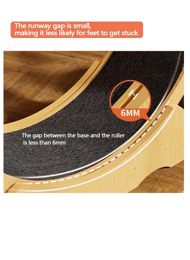 Home Cat Exercise Wheel Large Cat Running Wheel Cat Treadmill for Indoor Pet Sturdy Noiseless Treadmill Roller with Carpeted Runway